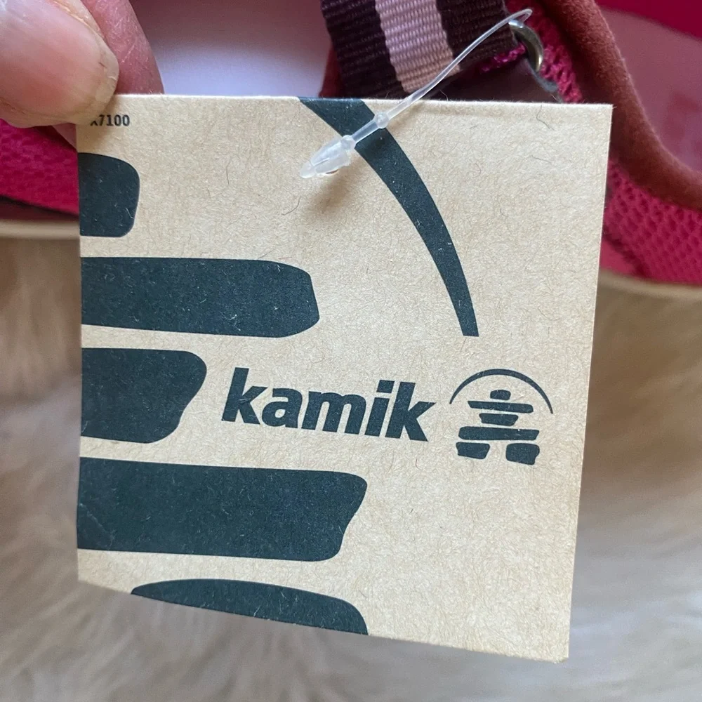 Kamik Pink and Dark Raspberry Mary Jane Flats